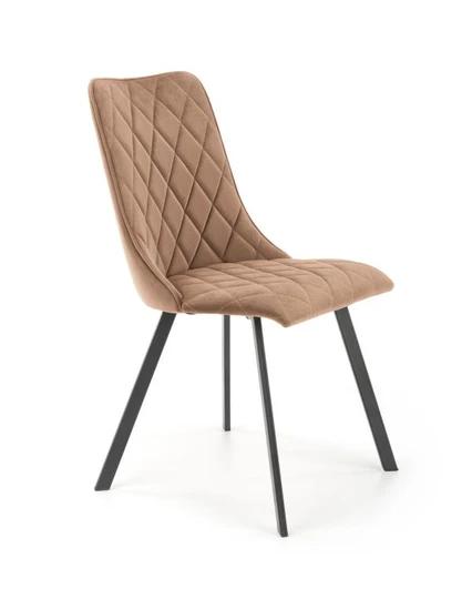 K-450 elegantná čalúnená stolička na kovových nožičkách