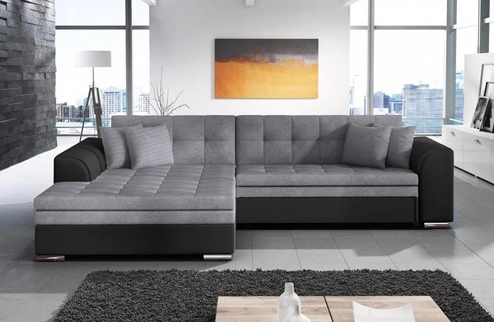 SYDNEY moderná rozkladacia rohová sedačka so širokou leňoškou