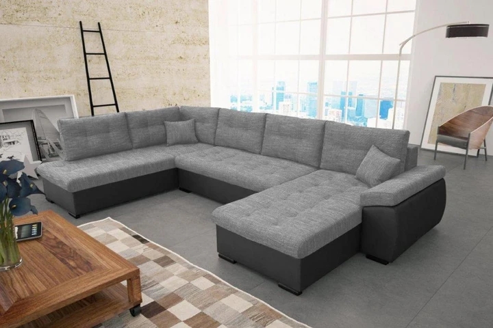 NAOMI veľká rozkladacia sedacia súprava do U s úložným priestorom