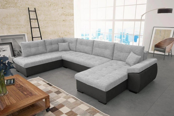 NAOMI veľká rozkladacia sedacia súprava do U s úložným priestorom