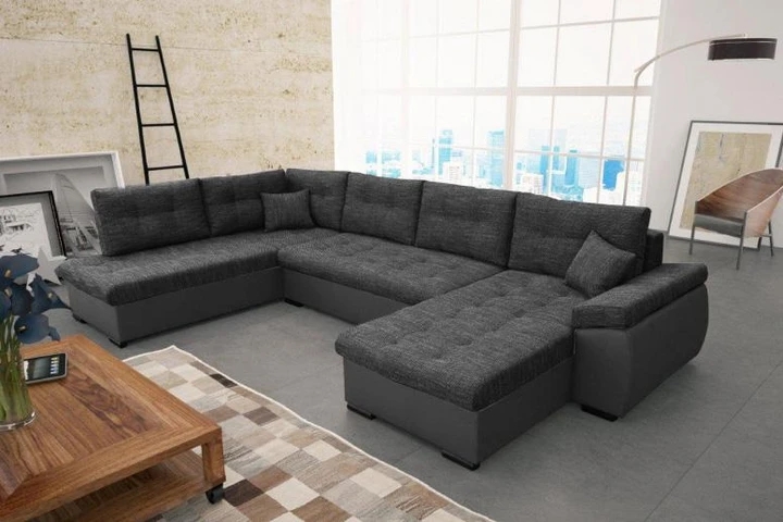 NAOMI veľká rozkladacia sedacia súprava do U s úložným priestorom