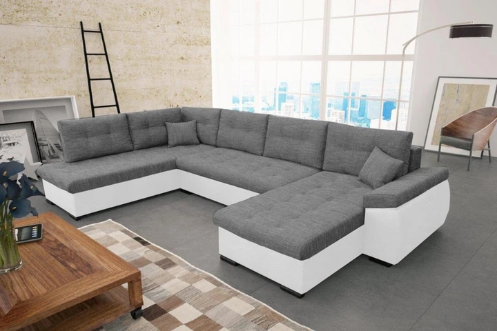 NAOMI veľká rozkladacia sedacia súprava do U s úložným priestorom