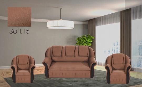 LADA sedacia súprava 3+1+1 vo vidieckom štýle, rozkladacia