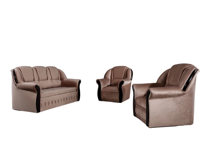 LADA sedacia súprava 3+1+1 vo vidieckom štýle, rozkladacia