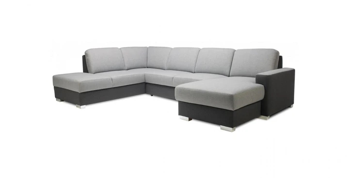 CHANTAL U modulová sedacia súprava do tvaru U s rozkladacou funkciou a úložným priestorom, OL+2F+OSBP