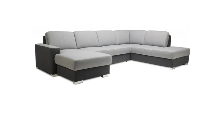 CHANTAL U modulová sedacia súprava do tvaru U s rozkladacou funkciou a úložným priestorom, OSBL+2F+OP