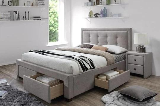 EVORA čalúnená posteľ 160x200 s roštom a úložným priestorom