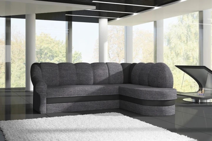 BELLA elegantná rohová sedacia súprava s rozkladacou funkciou a úložným priestorom