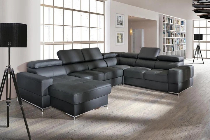ESTER 2 luxusná modulová sedacia súprava v tvare U s nastaviteľnými opierkami, pravá koža