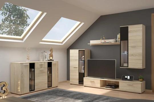 CAROL II obývacia stena, dub sonoma