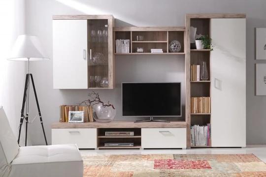 SAMBA II obývacia stena, dekor san marino/krém