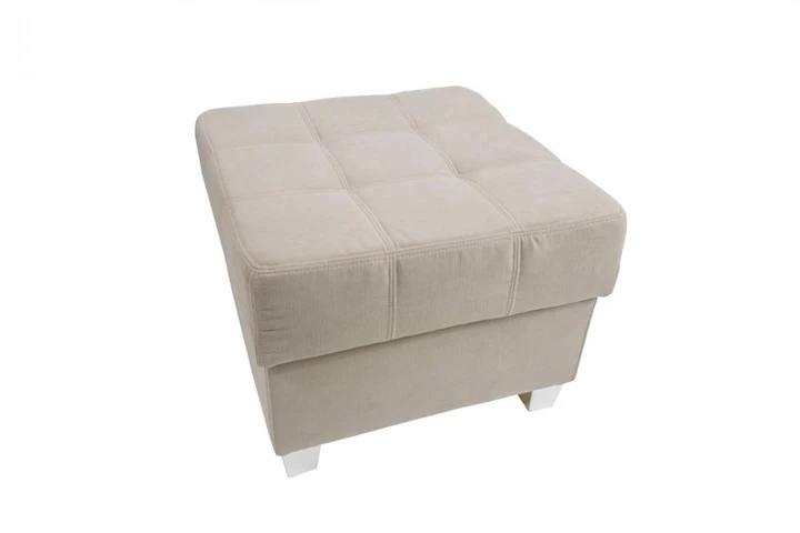 ELIZABET moderný taburet s prešívaním, pravá koža