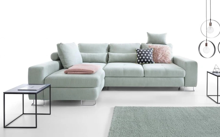 DORY dizajnová rohová sedačka s vankúšikmi