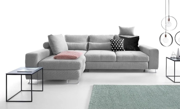DORY dizajnová rohová sedačka s vankúšikmi