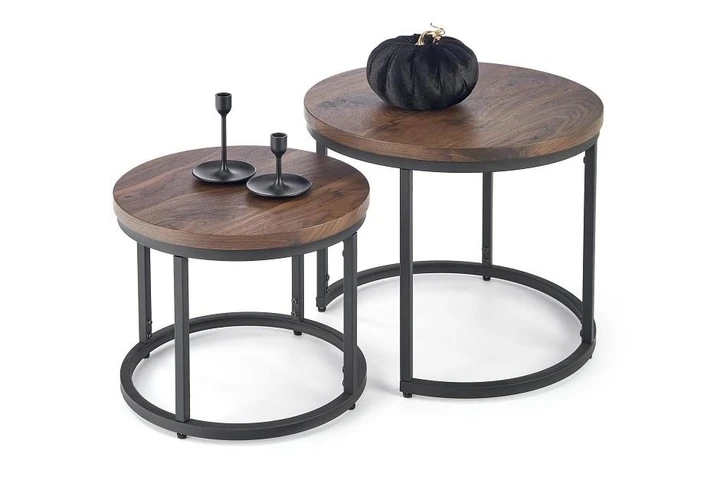 OREO guľatý konferenčný stolík v industriálnom štýle