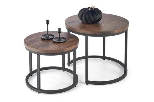 OREO guľatý konferenčný stolík v industriálnom štýle