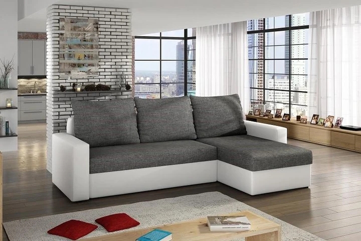 CORNELL rozkladacia rohová sedacia súprava s úložným priestorom