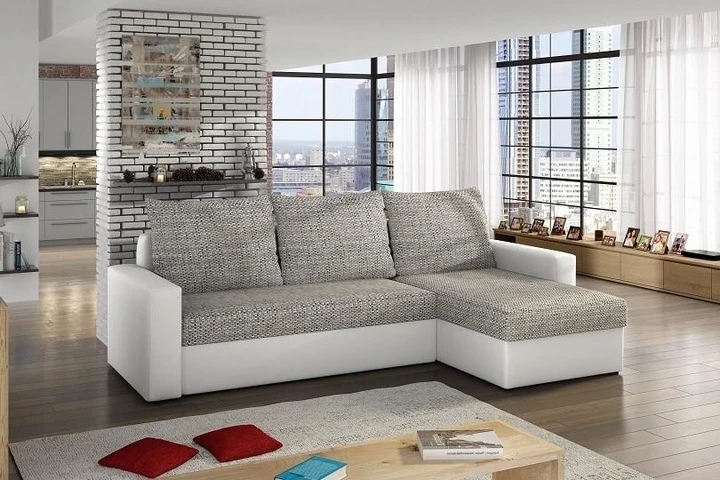 CORNELL rozkladacia rohová sedacia súprava s úložným priestorom