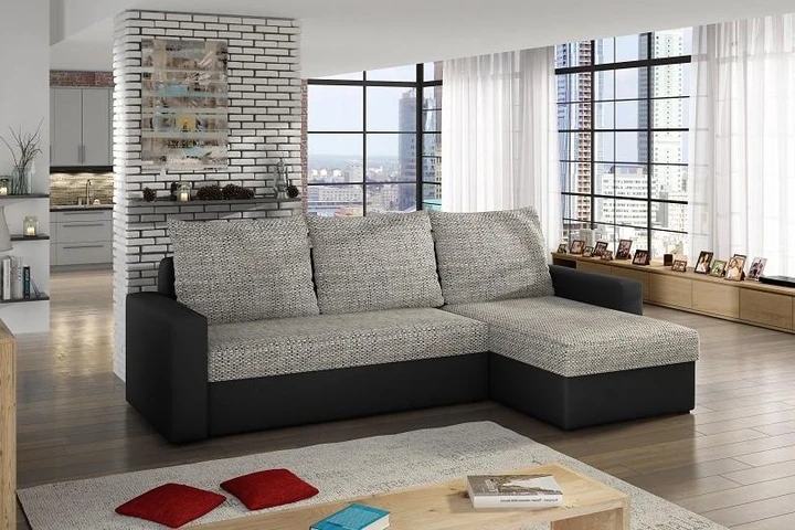 CORNELL rozkladacia rohová sedacia súprava s úložným priestorom