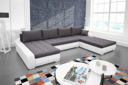 BARCELONA U veľká rozkladacia sedacia súprava v tvare U s úložným priestorom