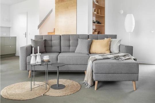 DARCY rozkladacia rohová sedačka v škandinávskom dizajne