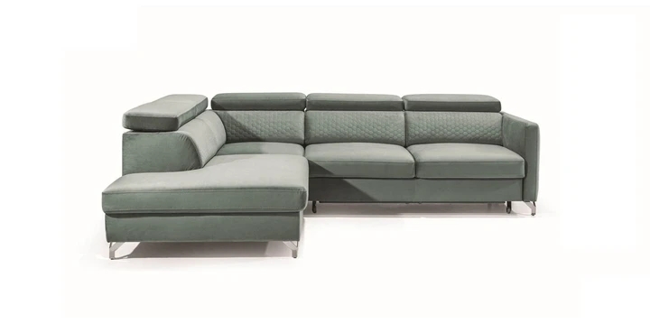 MAROZZO elegantná rozkladacia rohová sedačka s polohovacími opierkami