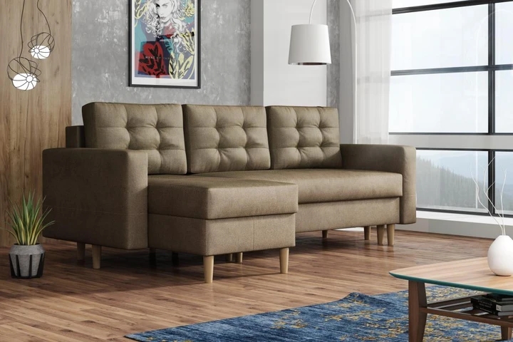 NORDIC rozkladacia rohová sedačka v škandinávskom štýle