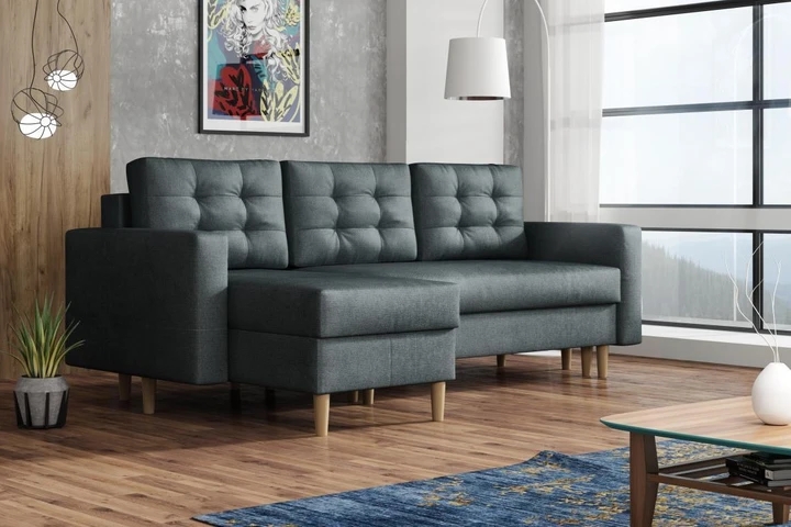 NORDIC rozkladacia rohová sedačka v škandinávskom štýle