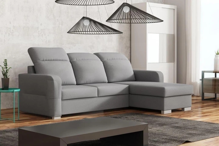 DARWIN moderná rozkladacia rohová sedačka s vysokým operadlom