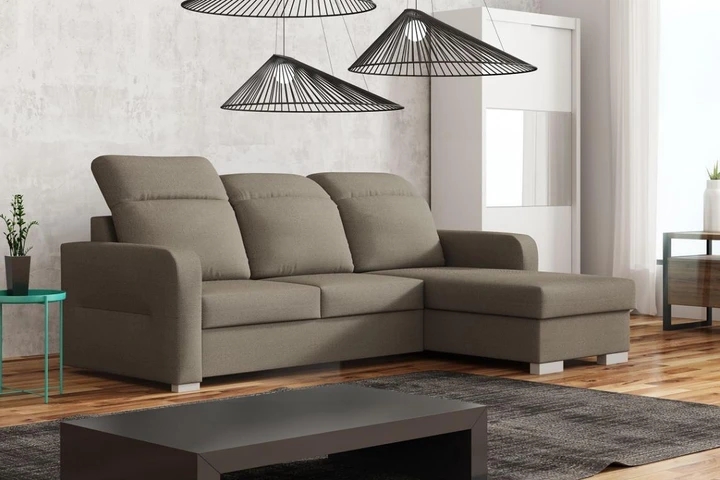 DARWIN moderná rozkladacia rohová sedačka s vysokým operadlom