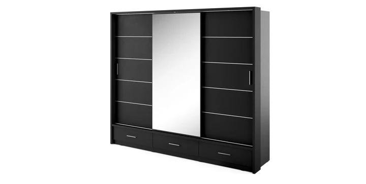 ARTI AR-01 veľká šatníková skriňa 250 s LED osvetlením | 2 dekory