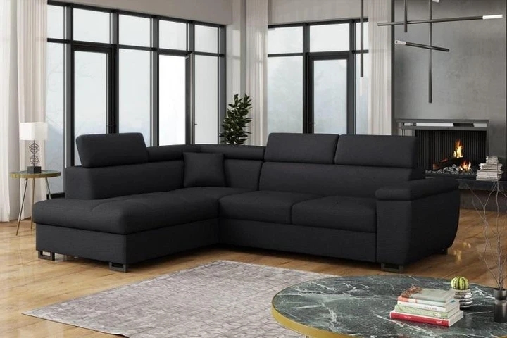 LIMBO rozkladacia rohová sedačka s nastaviteľnými opierkami hlavy