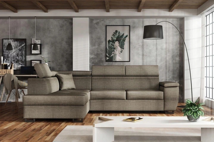 LIMBO rozkladacia rohová sedačka s nastaviteľnými opierkami hlavy