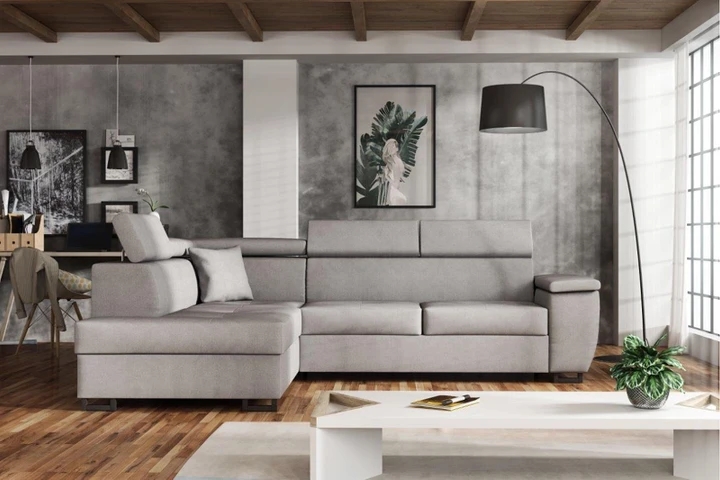 LIMBO rozkladacia rohová sedačka s nastaviteľnými opierkami hlavy