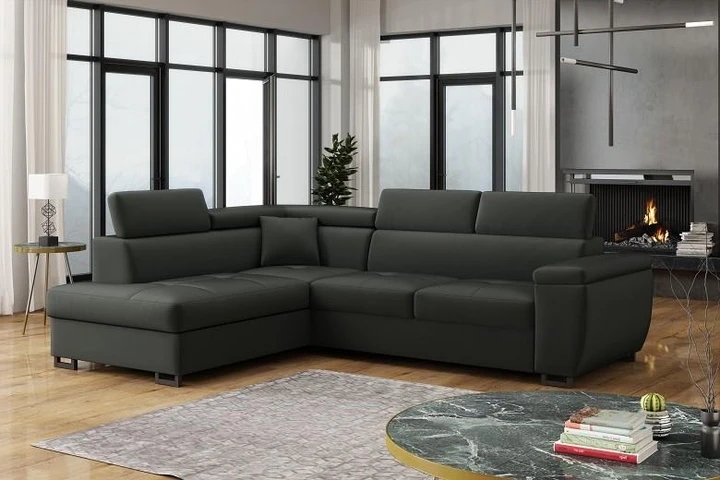 LIMBO rozkladacia rohová sedačka s nastaviteľnými opierkami hlavy