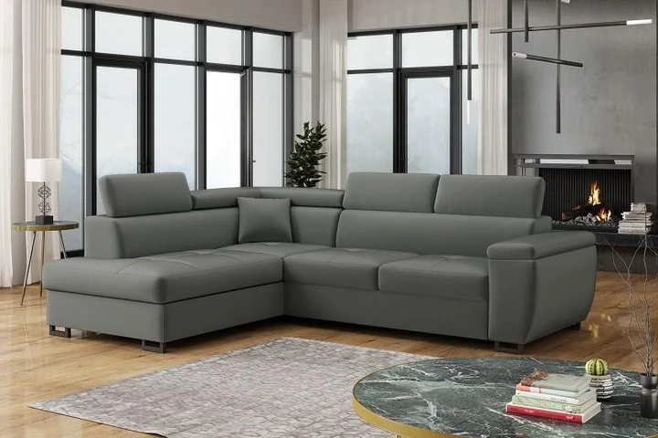 LIMBO rozkladacia rohová sedačka s nastaviteľnými opierkami hlavy