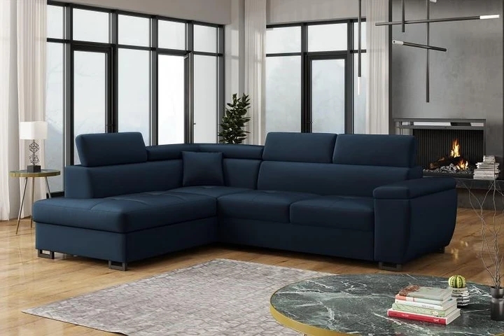 LIMBO rozkladacia rohová sedačka s nastaviteľnými opierkami hlavy