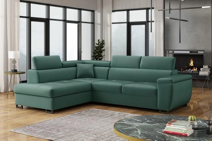 LIMBO rozkladacia rohová sedačka s nastaviteľnými opierkami hlavy