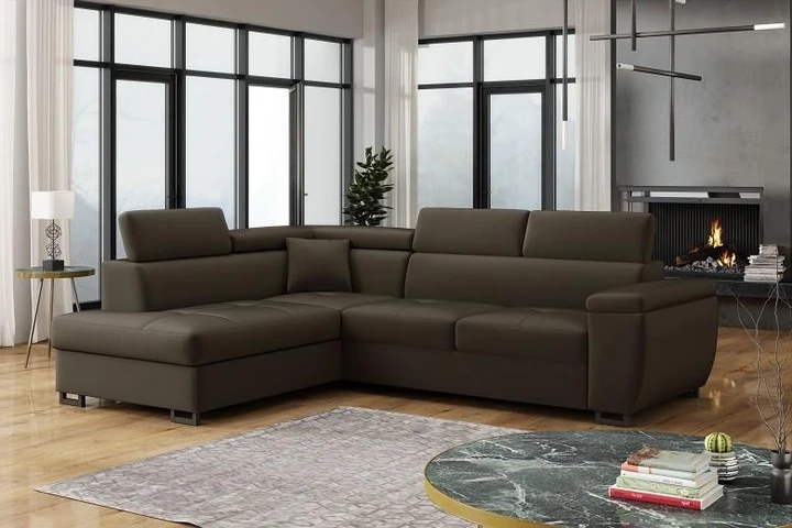 LIMBO rozkladacia rohová sedačka s nastaviteľnými opierkami hlavy