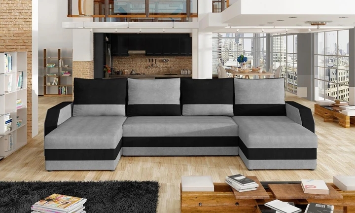 METROPOLIS moderná sedacia súprava v tvare U s rozkladacou funkciou