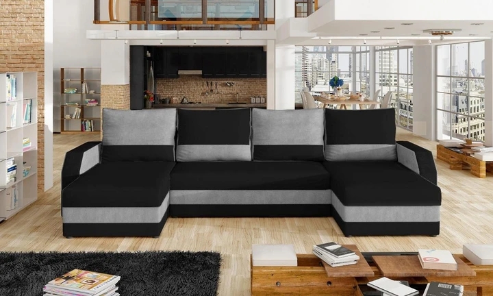 METROPOLIS moderná sedacia súprava v tvare U s rozkladacou funkciou