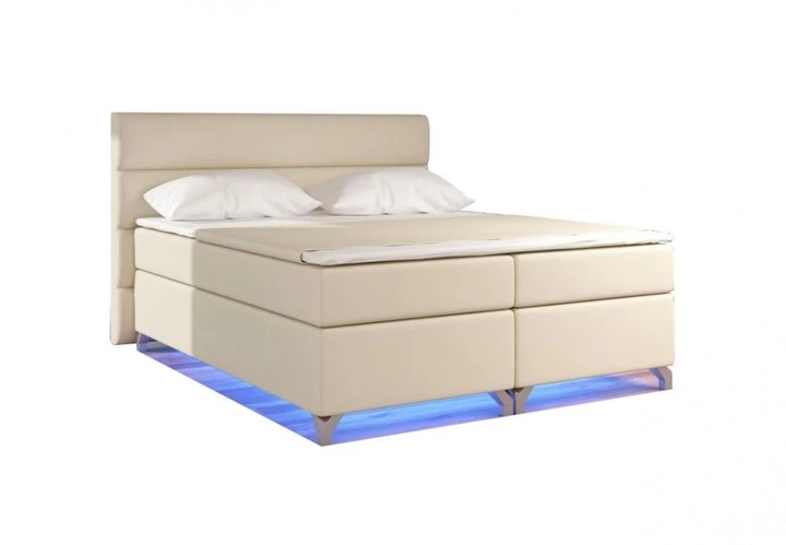 CAVALLI 160x200cm kontinentálna posteľ boxspring s LED osvetlením