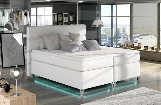 CAVALLI 160x200cm kontinentálna posteľ boxspring s LED osvetlením