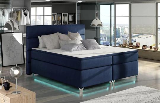 CAVALLI 180x200cm kontinentálna posteľ boxspring s LED osvetlením