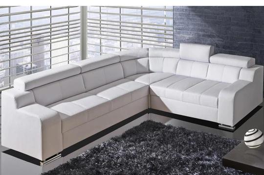 OCTAVIE rozkladacia rohová sedacia súprava s polohovacími opierkami v pravej koži