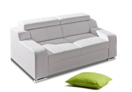 OCTAVIA 3 pohovka s regulovateľnými záhlavníkmi v pravej koži, bez rozkladu