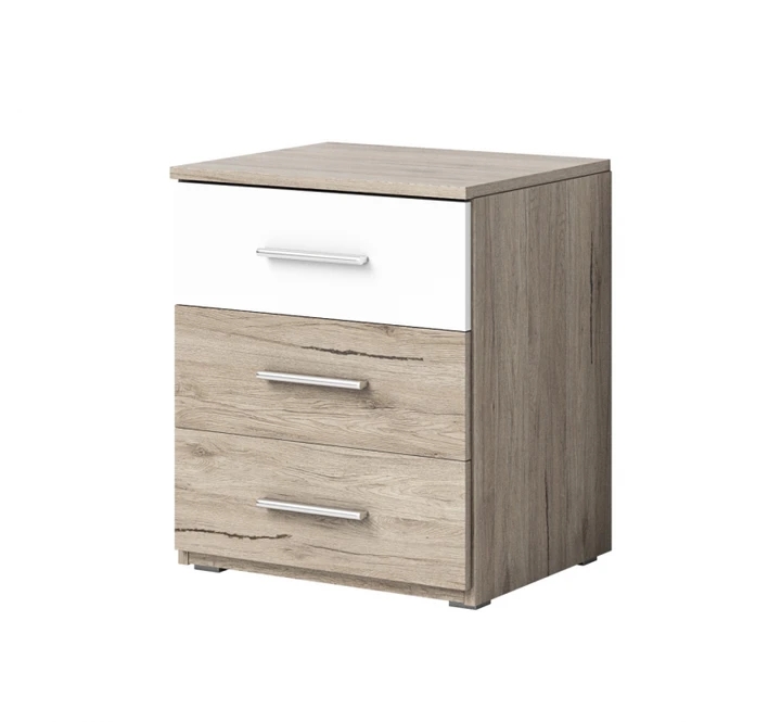 ZUZANA NOČNÝ STOLÍK, dekor san remo sv./biela