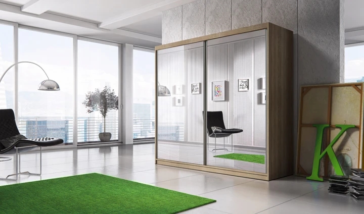 MULTI 20 šatníková skriňa, dub sonoma (203 cm)