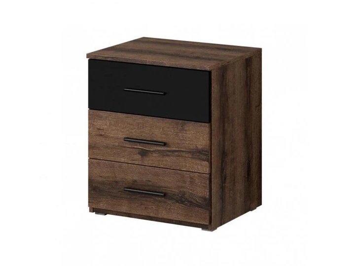 ZUZANA 2 NOČNÝ STOLÍK, dekor dub monastery/čierny mat