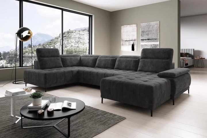 DIEGO XL sedacia súprava v tvare U s nastaviteľnou hĺbkou sedenia